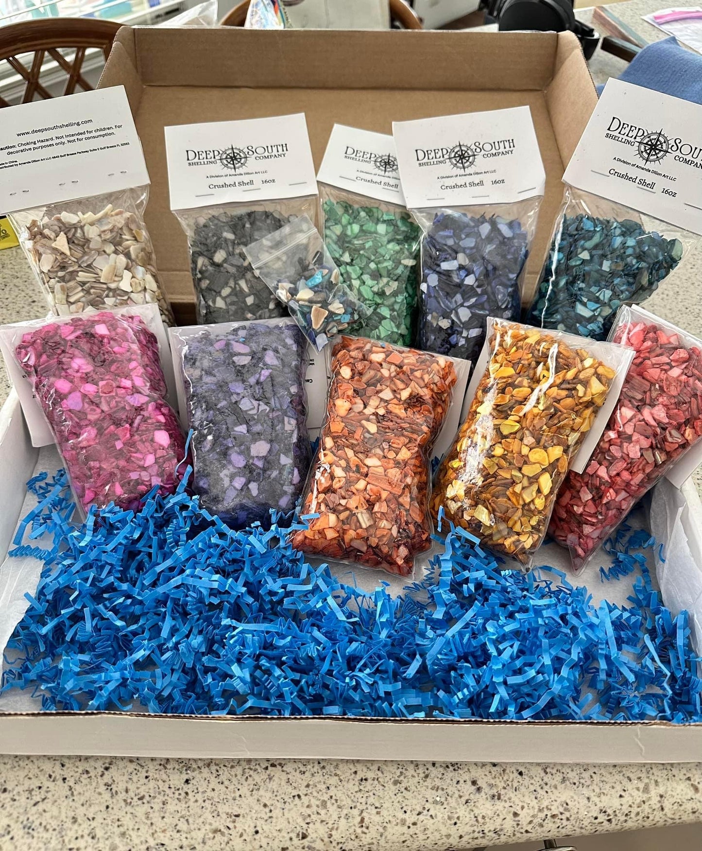 Rainbow Pack: Crushed Natural Shell Mix 10 Pounds