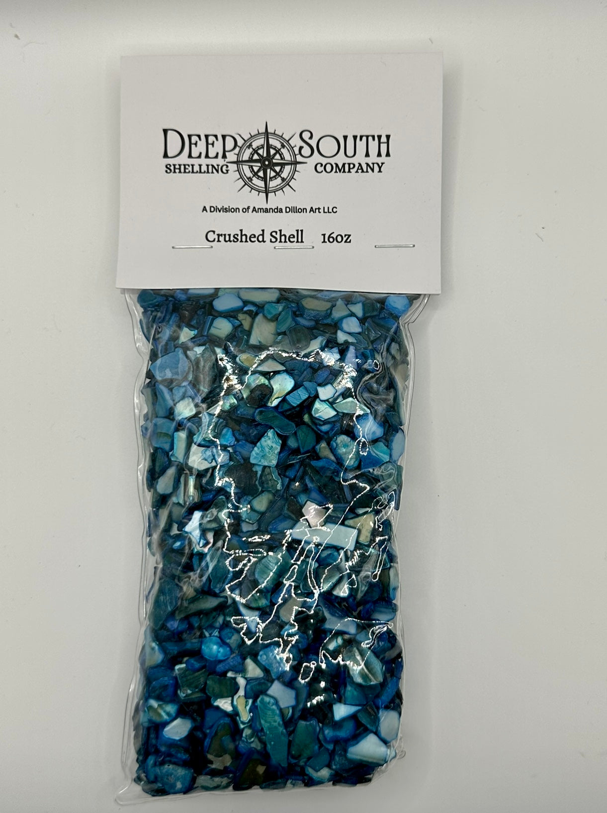 Deep Aqua Crushed Natural Shell Mix