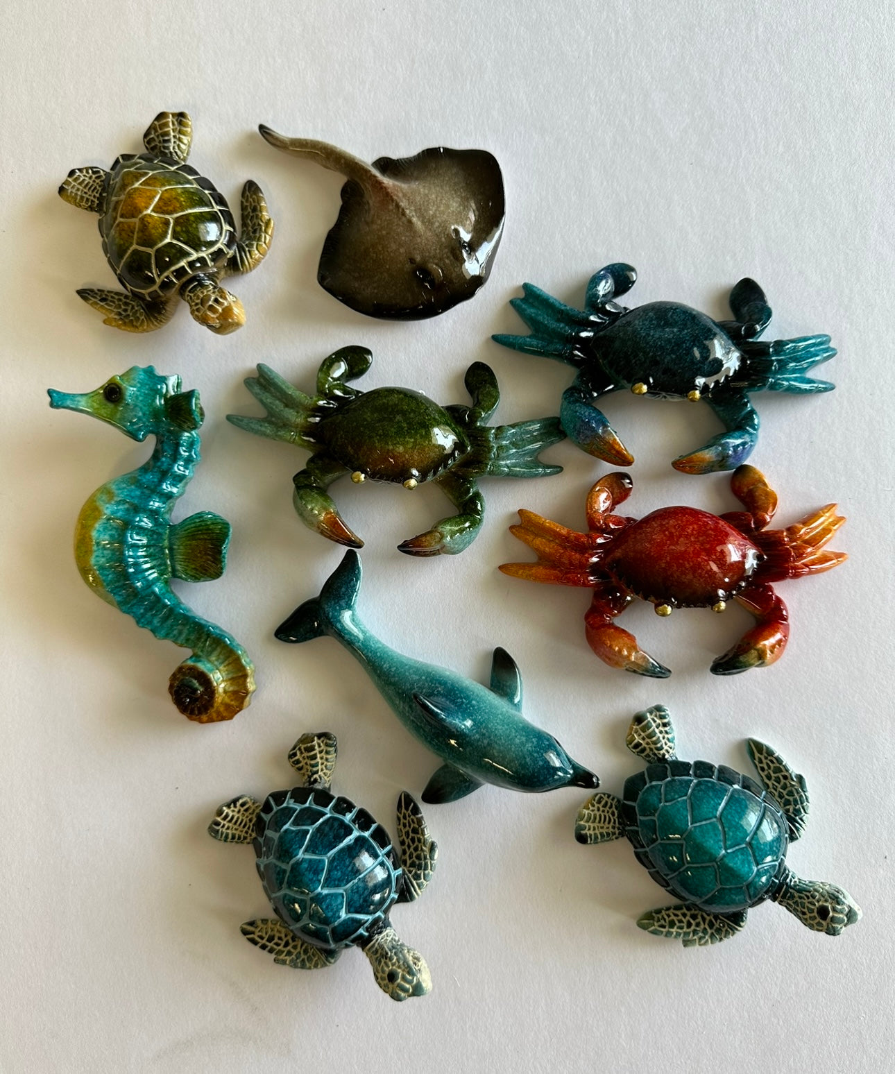 Aqua Turtle Figurine 3.5