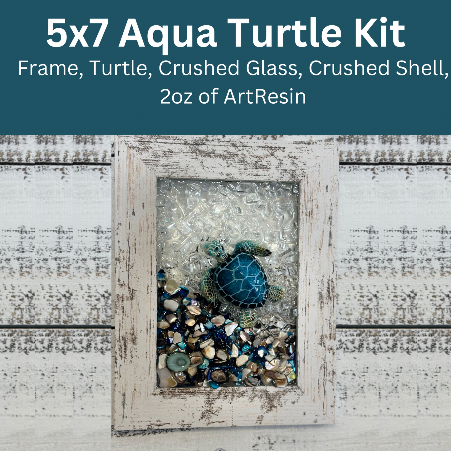 Aqua Turtle Glass  Resin Art Kit