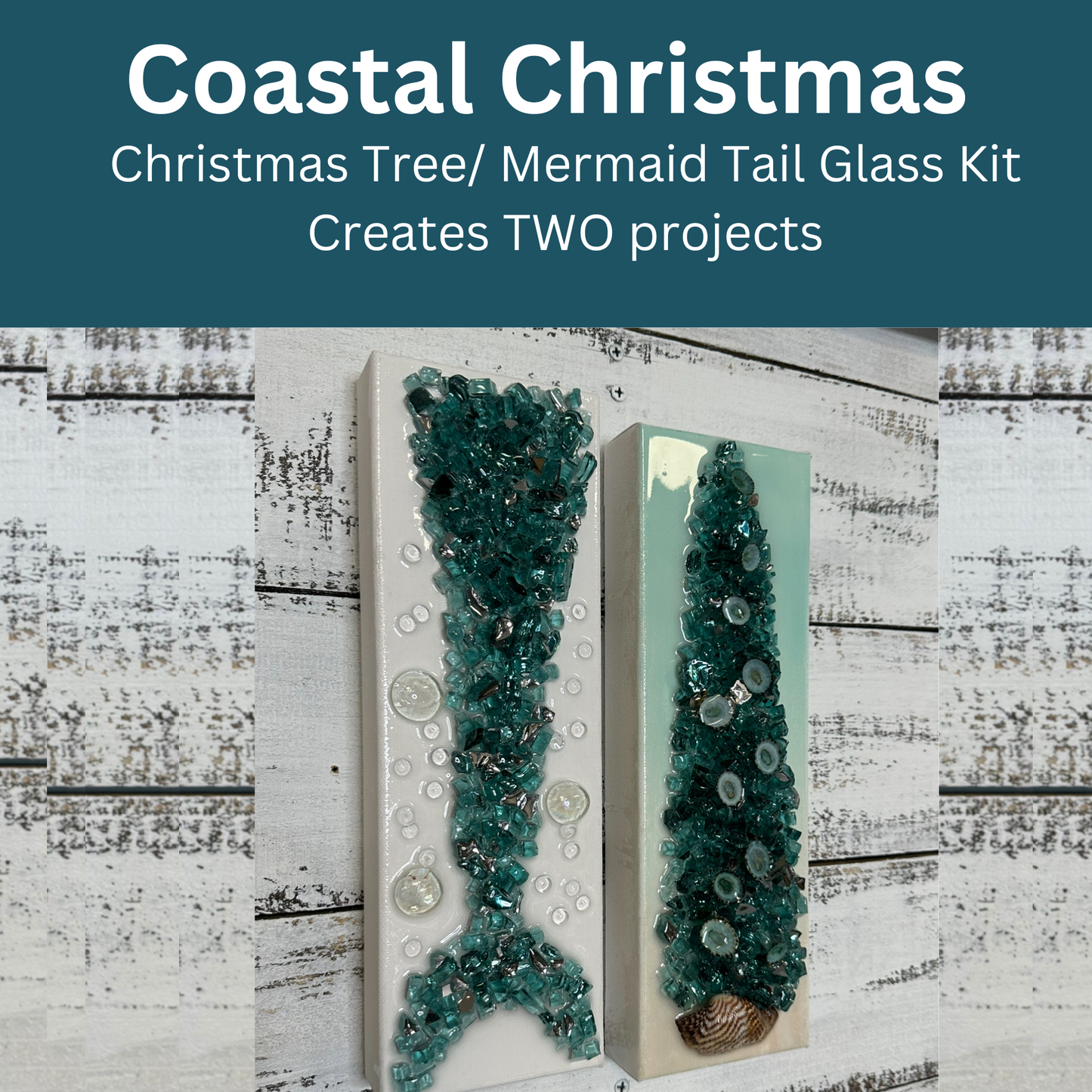 Christmas Tree Mermaid Tail Glass Kit