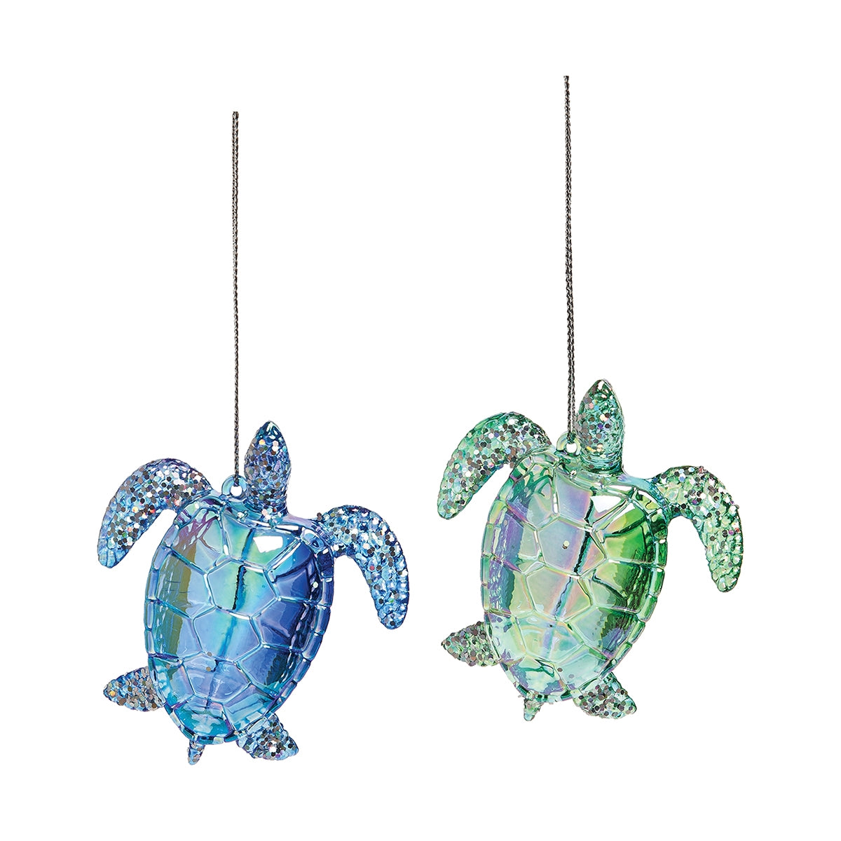 Iridescent Green Sea Turtle Ornament