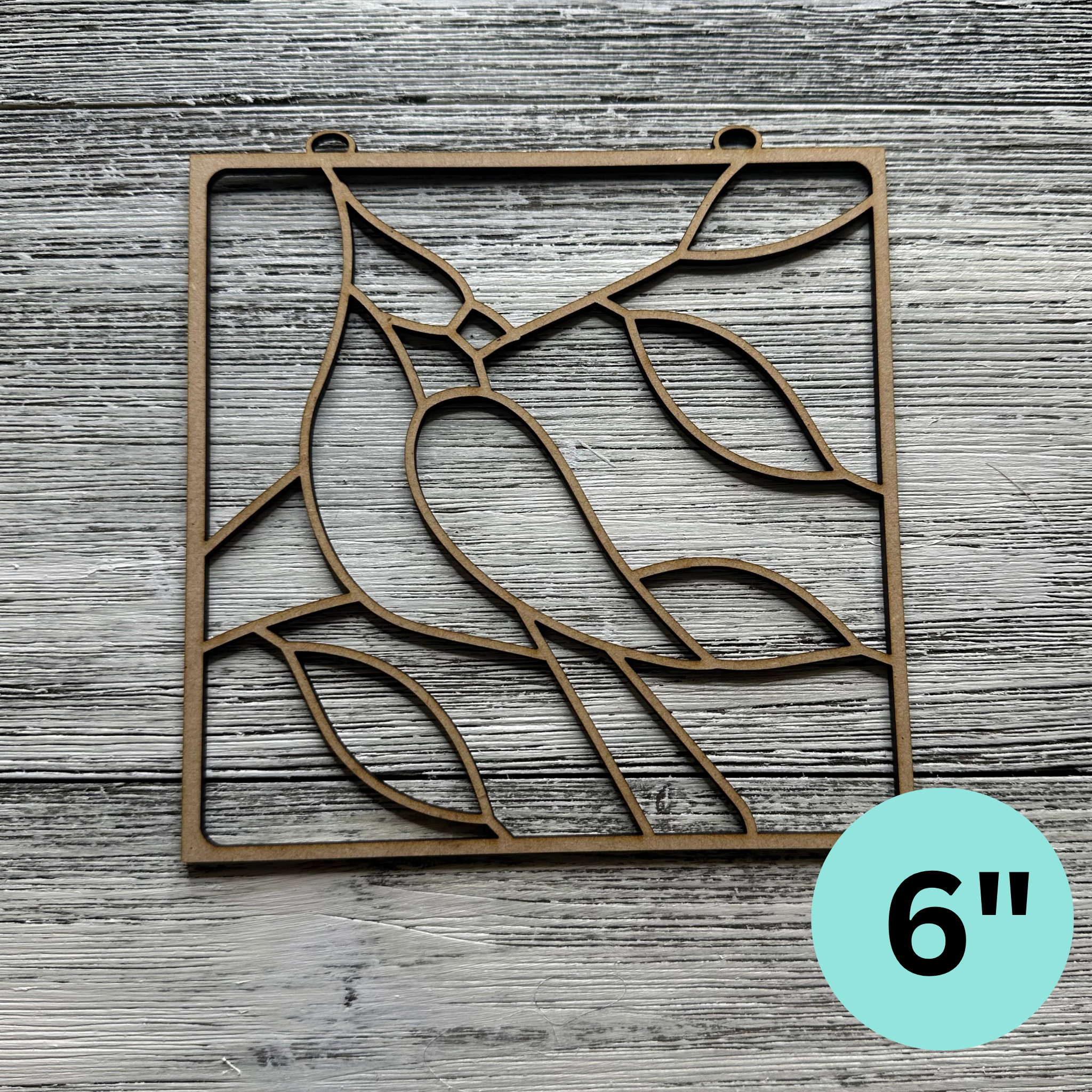 6" Cardinal Wood Laser Cutout