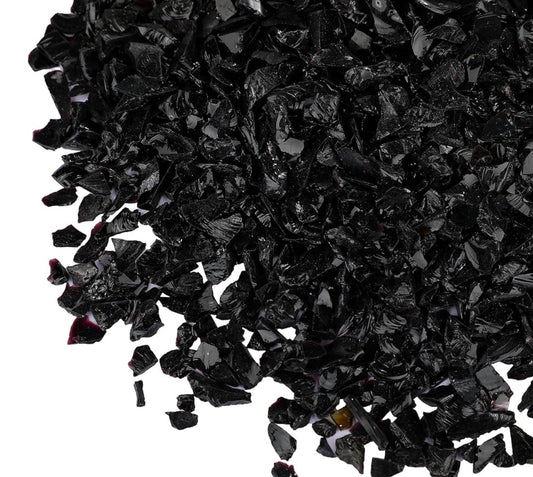 Midnight Black Crushed Glass