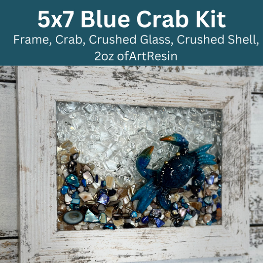 Blue Crab Glass  Resin Art Kit