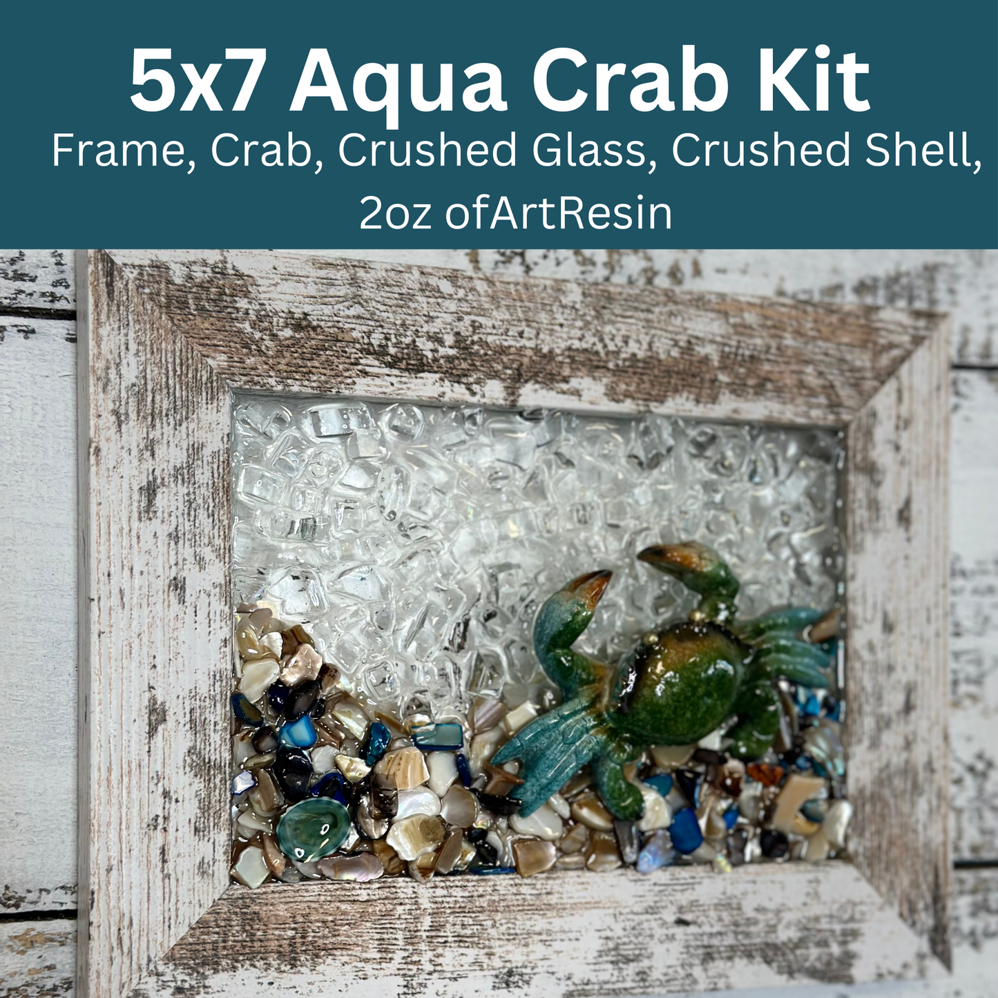 Aqua Crab Glass Art Kit