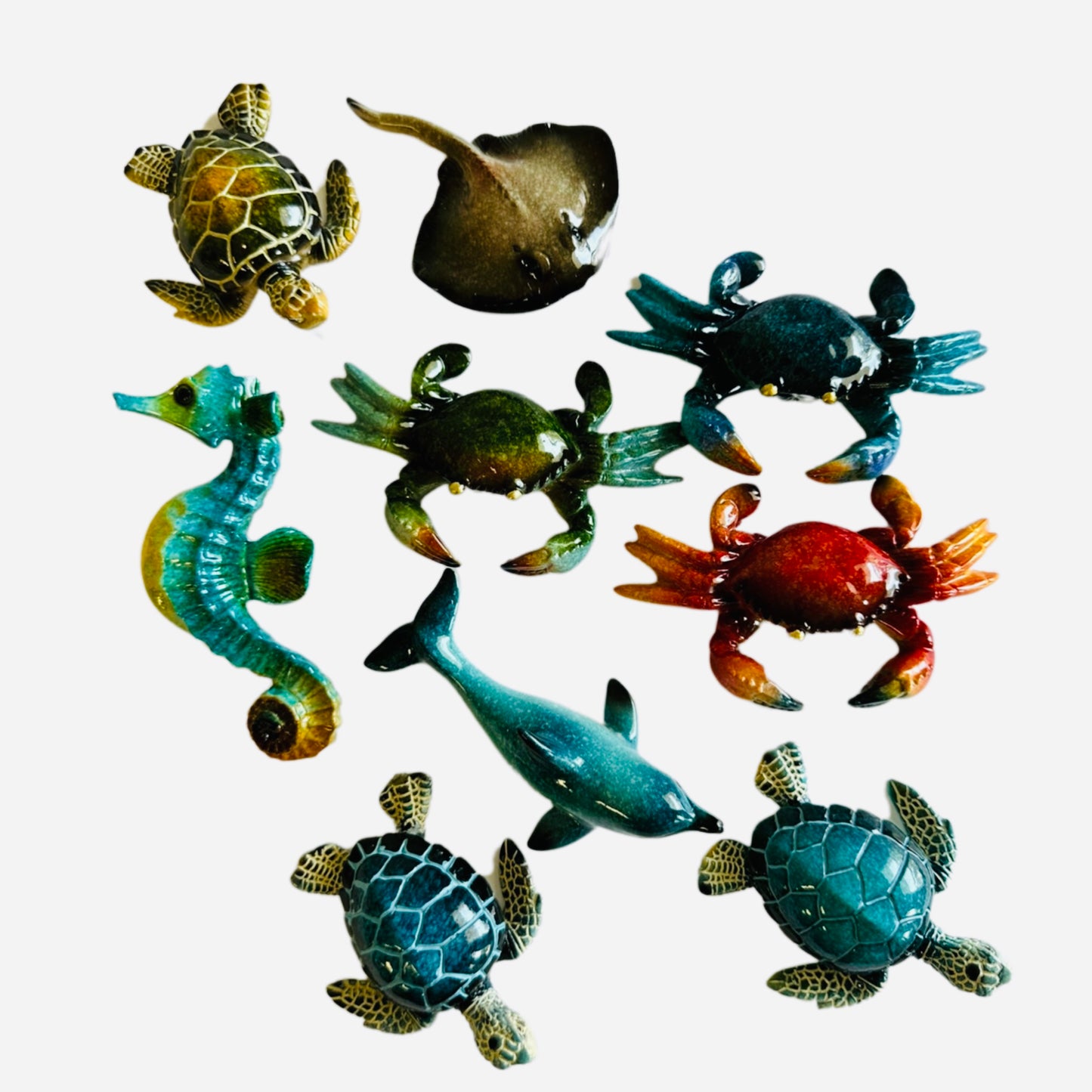 Aqua Turtle Figurine 3.5