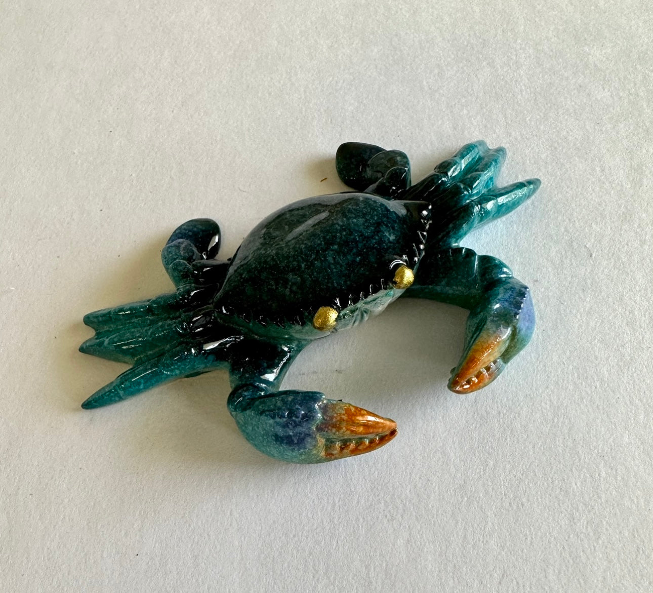 Blue Crab Figurine 4"