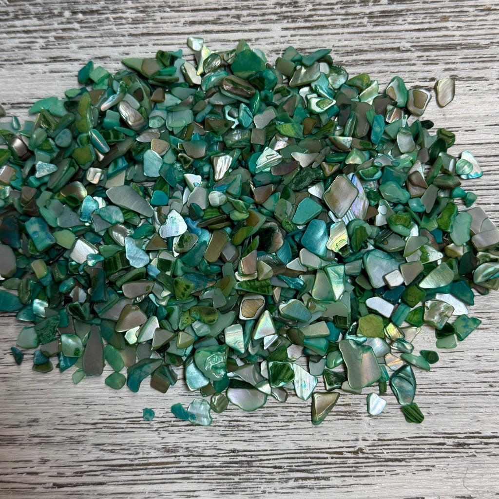 Tropical Green Colored Crushed Shell | Coastal Resin Art Filler | Deep ...