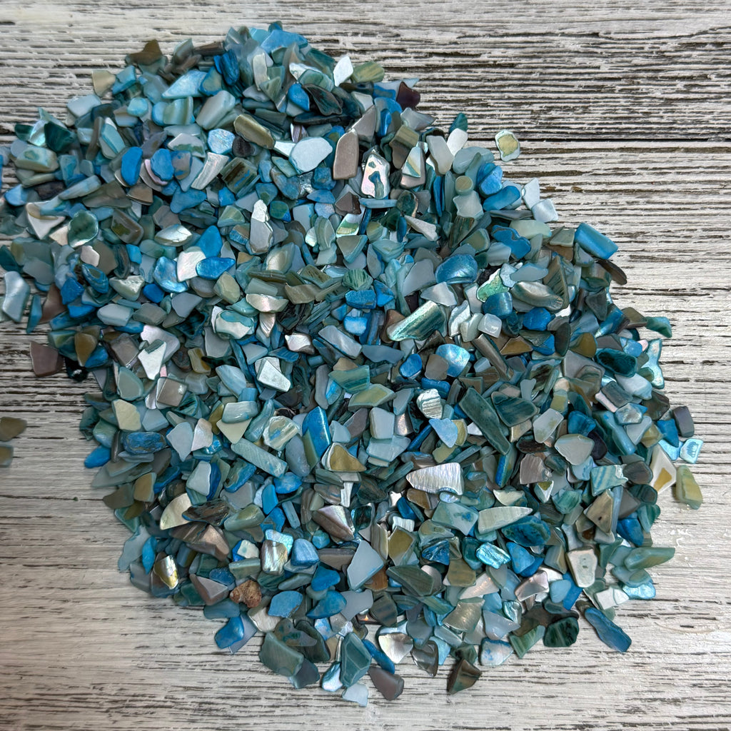 Rocking Shell Blue Seabreeze Blue Colored Crushed Shell | Coastal Resin Art Filler | Deep ...