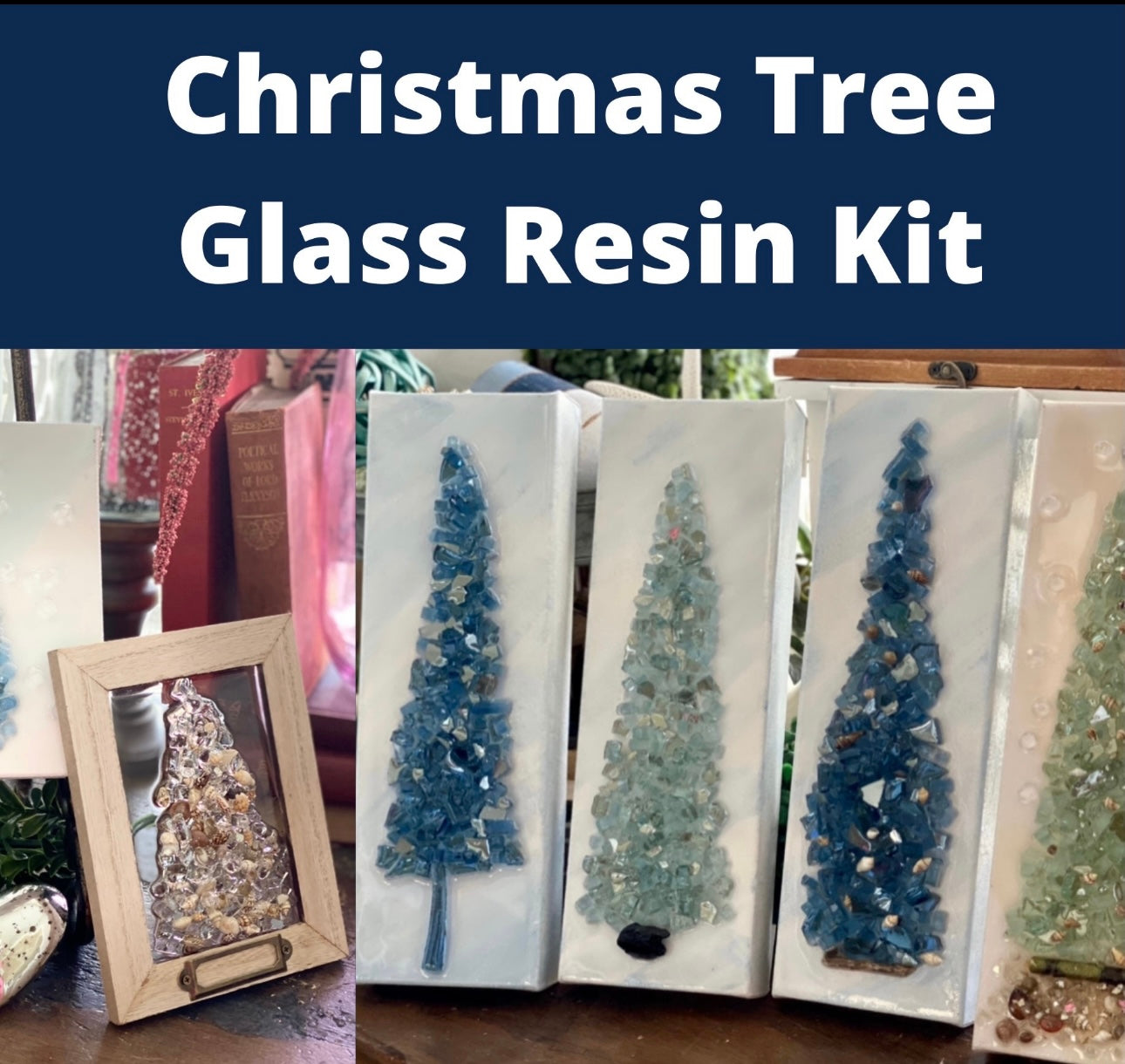 Christmas Tree Glass & Seashell Resin Kit