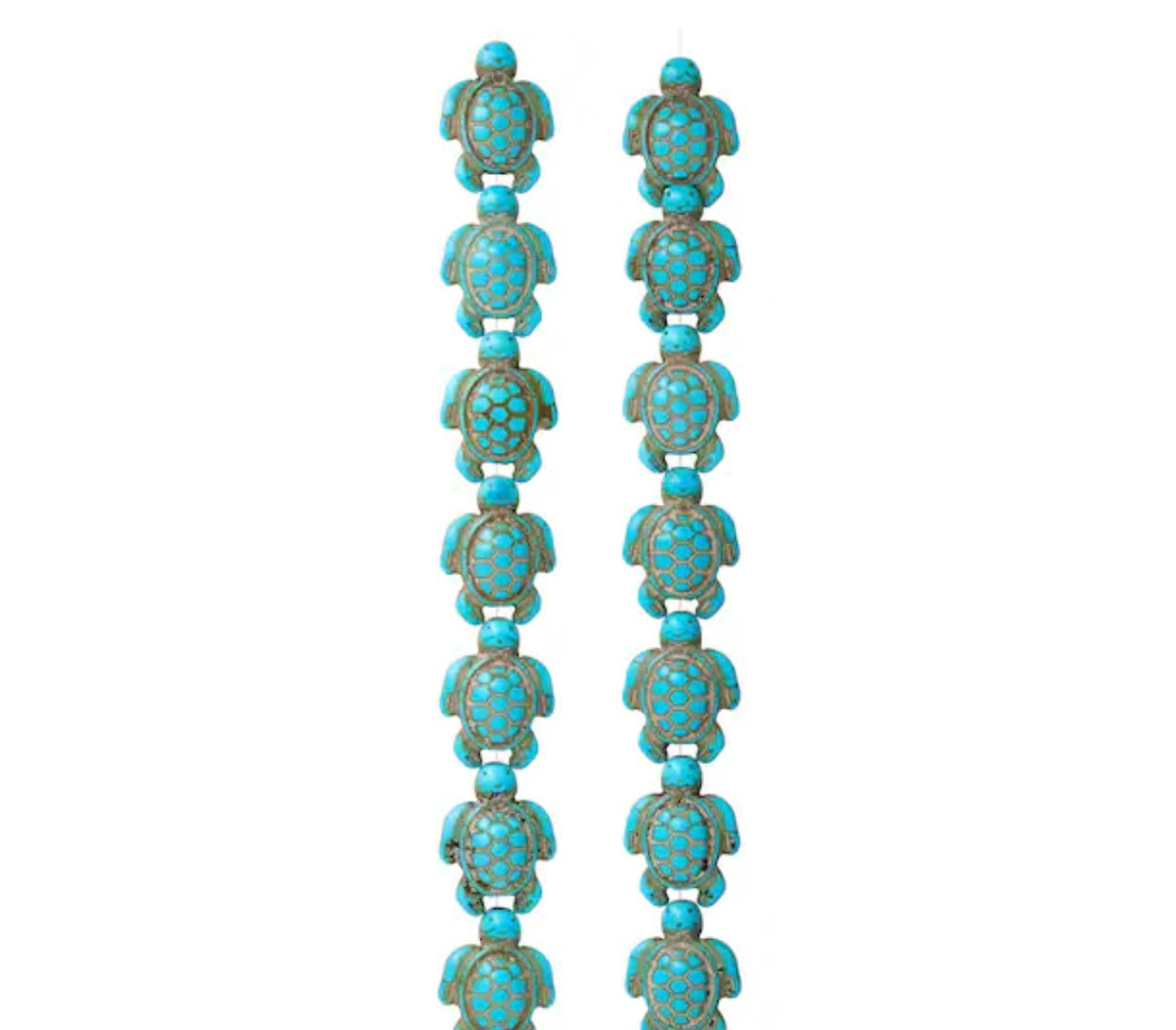 Aqua Mini Turtle Beads